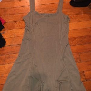 Green romper with open back